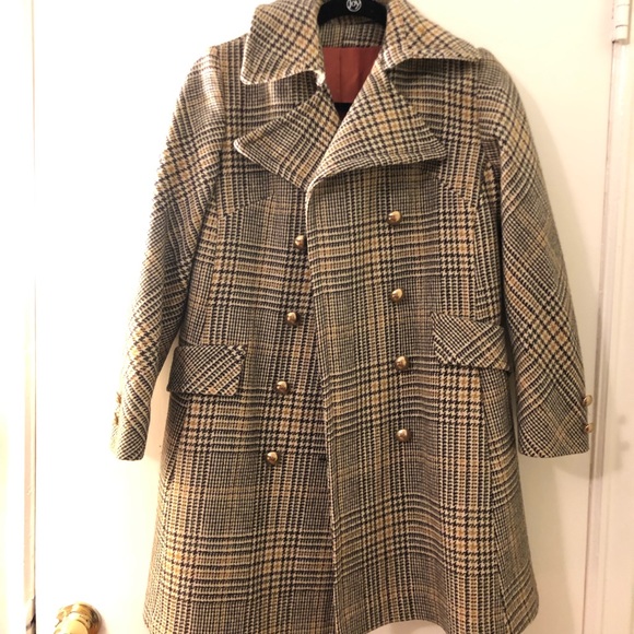 Plaid Peacoat - Picture 1 of 2